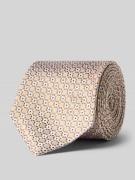 Monti Krawatte aus Seide im Allover-Look (7 cm) in Sand, Größe 1