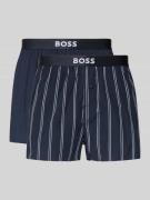 BOSS Boxershorts aus reiner Baumwolle im 2er-Pack in Dunkelblau, Größe...