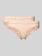 Skiny Slim Fit Slip mit Spitzenbesatz Modell 'Rio' in Beige, Größe 38