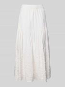 JAKE*S STUDIO WOMAN Maxirock mit Stitchings in Offwhite, Größe 34