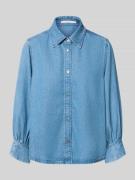 Lanius Regular Fit Hemdbluse aus reinem Lyocell in Denim-Optik in Jean...