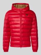 Blauer USA Steppjacke mit Kapuze Modell 'CHARLES' in Rot, Größe XL