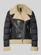 Blauer USA Regular Fit Jacke aus echtem Leder Modell 'Candor' in Black...