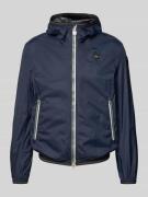 Blauer USA Jacke mit Label-Patches Modell 'Dodge' in Marine, Größe L