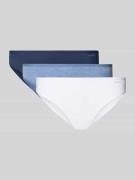 Skiny Slim Fit Slips mit Logo-Print im 3er-Pack in Blau, Größe 36