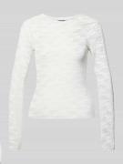 REVIEW Langarmshirt aus Spitze in Weiss, Größe S
