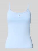 Tommy Jeans Slim Fit Trägertop aus Baumwoll-Mix in Hellblau, Größe L