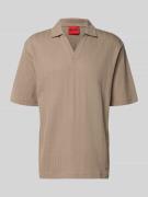 HUGO Relaxed Fit Poloshirt mit Strukturmuster Modell 'DALIBO' in Hellb...