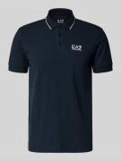 EA7 Emporio Armani Regular Fit Poloshirt mit Logo-Print in Dunkelblau,...