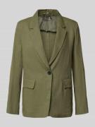 EMME Regular Fit Blazer aus Leinen Modell 'VINCITA' in Oliv, Größe 38