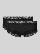 Skiny Slim Fit Panties mit Spitzenbesatz in Black, Größe 36