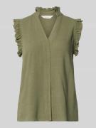 Selected Femme Regular Fit Blusentop mit Leinen-Anteil Modell 'VIVA' i...