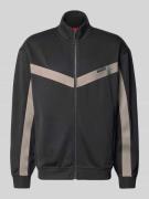 HUGO Relaxed Fit Sweatjacke mit Baumwoll-Anteil Modell 'DARTI' in Blac...