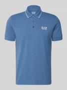 EA7 Emporio Armani Regular Fit Poloshirt mit Logo-Print in Sky, Größe ...