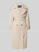 WITHBLACK Trenchcoat mit Reverskragen in Stein, Größe L