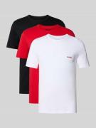 HUGO Regular Fit T-Shirt Set aus reiner Baumwolle im 3er-Pack in Rot, ...