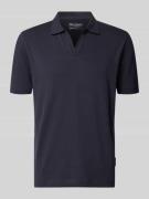 Marc O'Polo Regular Fit Poloshirt aus Baumwoll-Leinen-Mix in Marine, G...