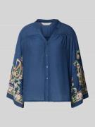 Apricot Regular Fit Bluse aus Viskose-Mix mit Stitchings in Marine, Gr...