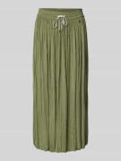 Marc Cain Midirock mit elastischem Bund und Falten in Oliv, Größe 34