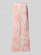 Marc Cain Hose im Allover-Look mit elastischem Bund in Pink, Größe 36