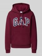 GAP Hoodie mit Logo und Känguru-Tasche in Bordeaux, Größe L