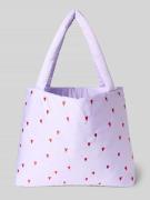 STUDIO NOOS Tote Bag mit Allover-Motiv-Stitching Modell 'Puffy' in Lil...