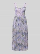 LACE & BEADS Cocktailkleid aus Tüll im Allover-Look in Flieder, Größe ...