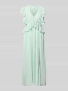 YAS Cocktailkleid mit Volants Modell 'MUSSI' in Hellgruen, Größe 34