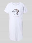 LOUIS & LOUISA Nachthemd mit Motiv Modell 'Wild und Wunderbar' in Weis...