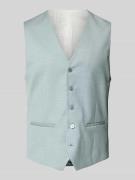 HECHTER PARIS Regular Fit Weste mit Paspeltaschen in Tuerkis, Größe 48