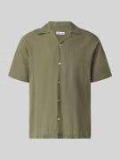 Jack & Jones Regular Fit Freizeithemd aus Baumwoll-Leinen-Mix in Oliv,...