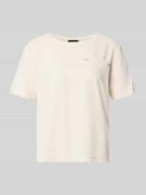 monari T-Shirt aus Viskose-Mix mit Brusttasche in Ecru, Größe 34