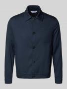 Manuel Ritz Regular Fit Hemdjacke mit Brusttasche in Marine, Größe 50