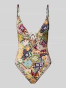 WATERCULT Badeanzug mit tiefem V-Ausschnitt Modell 'TREASURED TROVE' i...