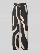 Mango Stoffhose aus Viskose-Mix im Allover-Look Modell 'NIKITA' in Bla...