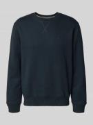 Superdry Sweatshirt mit Rundhalsausschnitt und Label-Stitching in Mari...