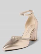 Marco Tozzi Pumps mit Ziersteinbesatz in Gold, Größe 38