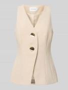 Forever New Weste mit V-Ausschnitt Modell 'Lulu' in Sand, Größe 34