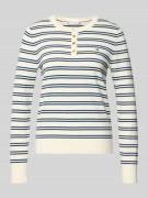 Tommy Hilfiger Regular Fit Langarmshirt aus Baumwoll-Mix in Ecru, Größ...