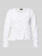 monari Strickshirt mit Häkelspitze Modell 'Cornelly' in Weiss, Größe 3...