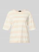 monari Relaxed Fit Sweatshirt aus Viskose-Mix mit Logo-Detail in Beige...