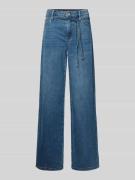 Buena Vista Wide Leg Jeans mit Bindegürtel in Blau, Größe L