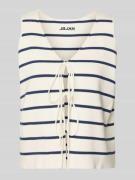 Karo Kauer Weste mit Bindeverschluss und rückseitigem Logo-Stitching i...