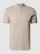 CK Calvin Klein Slim Fit Poloshirt mit Stehkragen in Beige, Größe XXL