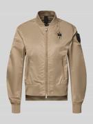 Blauer USA Bomberjacke mit Reißverschlusstaschen Modell 'LAURIE' in Be...