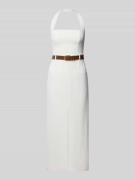 Forever New Etuikleid mit Gehschlitz und Gürtel Modell 'Sara' in Weiss...