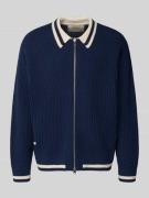 BLKVIS Relaxed Fit Jacke in Strick-Optik in Marine, Größe L