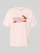 Only Regular Fit T-Shirt aus reiner Baumwolle Modell 'VIVVI' in Hellro...