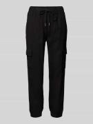 FREE/QUENT Tapered Fit Leinenhose mit Cargotaschen Modell 'Lava' in Bl...