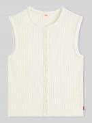 Levi's® Slim Fit Top in Rippstrick mit Knopfleiste in Ecru, Größe L